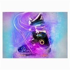 Ski Boot Ski Boots Skiing Activity Large Glasses Cloth (2 Sides) by Pakrebo