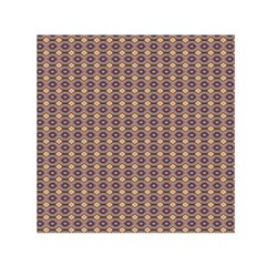 Ornate Oval Pattern Brown Blue Small Satin Scarf (square) by BrightVibesDesign