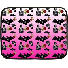 Pink Gradient Bat Pattern Fleece Blanket (mini) by snowwhitegirl