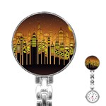 Buildings Skyscrapers City Stainless Steel Nurses Watch Front