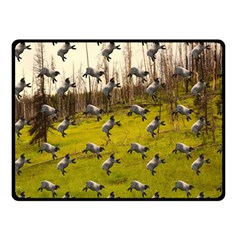 Flying Sheep Double Sided Fleece Blanket (small)  by snowwhitegirl
