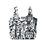 Robot Crowd Full Print Recycle Bag (S) Front