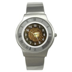 Noble Steampunk Clockwork Stainless Steel Watch by FantasyWorld7