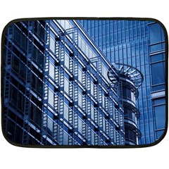 Abstract Architecture Azure Double Sided Fleece Blanket (mini)  by Pakrebo