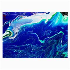 Paint Acrylic Paint Art Painting Blue Large Glasses Cloth (2 Sides) by Pakrebo