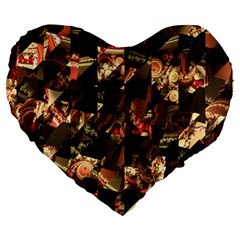 Piecesofme Large 19  Premium Heart Shape Cushions by designsbyamerianna