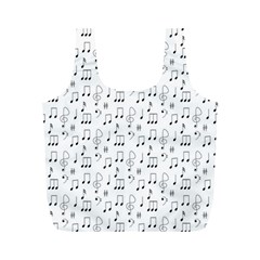 Music Notes Background Full Print Recycle Bag (m) by Bajindul