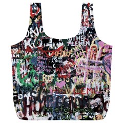 Graffiti Wall Background Full Print Recycle Bag (xl) by Pakrebo