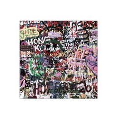 Graffiti Wall Background Satin Bandana Scarf by Pakrebo