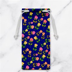 Flowers Roses Blue Jewelry Bag by Bajindul
