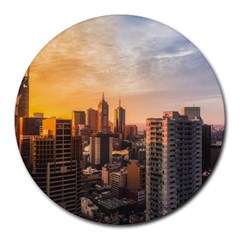 View Of High Rise Buildings During Day Time Round Mousepads by Pakrebo