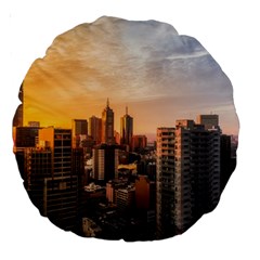 View Of High Rise Buildings During Day Time Large 18  Premium Round Cushions by Pakrebo