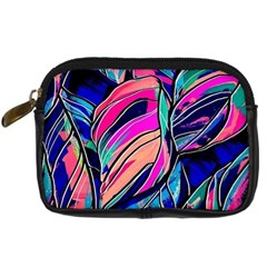 Tropical Leaves Resize 2000x2000 Same A3580b Digital Camera Leather Case by Sobalvarro
