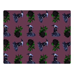 Gothic Girl Rose Mauve Pattern Double Sided Flano Blanket (large)  by snowwhitegirl