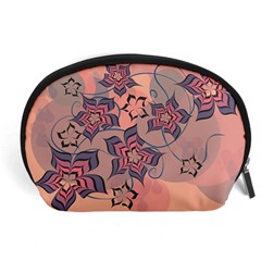 Flowers Orange Purple Warm Accessory Pouch (large) by Bajindul