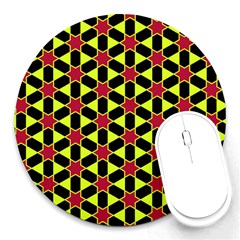 Pattern Texture Backgrounds Round Mousepads by HermanTelo