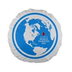 The World Day Of Struggle Against Diabet Standard 15  Premium Flano Round Cushions by Sudhe