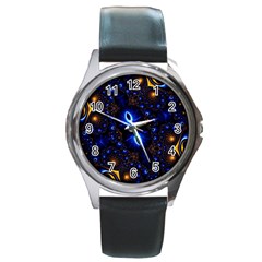 Fun Photo Amazing Art Kaleidoscope Mosaic Round Metal Watch by Wegoenart