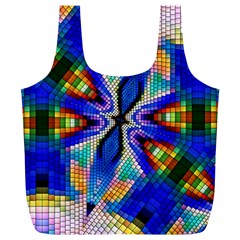 Art Kaleidoscope Meditation Mosaic Full Print Recycle Bag (xl) by Wegoenart