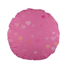 Pinkhearts Standard 15  Premium Round Cushions by designsbyamerianna