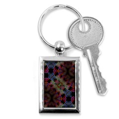 Animated Ornament Background Fractal Art Key Chain (rectangle) by Simbadda
