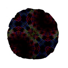 Animated Ornament Background Fractal Art Standard 15  Premium Flano Round Cushions by Simbadda