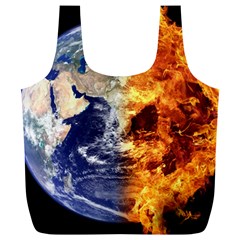 Earth World Globe Universe Space Full Print Recycle Bag (xl) by Simbadda