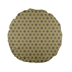 Star Basket Pattern Basket Pattern Standard 15  Premium Flano Round Cushions by Simbadda