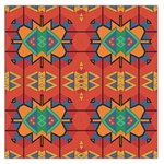 Misc shapes on an orange background                Satin Scarf Front