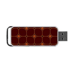Background Pattern Design Geometric Brown Portable Usb Flash (two Sides) by Sudhe