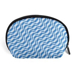 Geometric Blue Shades Diagonal Accessory Pouch (large) by Bajindul