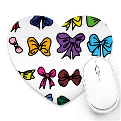 Bows Cartoon Ribbon Heart Mousepads by Bajindul