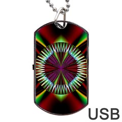 Artwork Fractal Allegory Art Dog Tag Usb Flash (one Side) by Sudhe