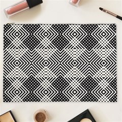 Monochrome Geometric Herringbone Seamless Pattern Vector Cosmetic Bag (xxl) by Sudhe