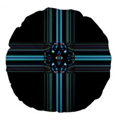 Cross Art Fractal Large 18  Premium Flano Round Cushions by Pakrebo