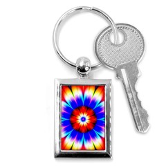 Abstract Digital Art Artwork Colorful Key Chain (rectangle) by Pakrebo