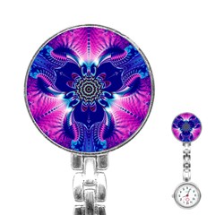 Artwork Art Fractal Flower Design Stainless Steel Nurses Watch by Pakrebo