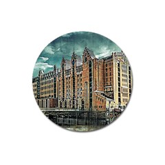 Architecture City Building Travel Magnet 3  (round) by Wegoenart