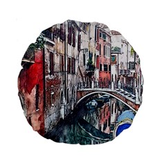 Venice Water Laguna Italy Standard 15  Premium Round Cushions by Wegoenart