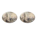 London Westminster Bridge Building Cufflinks (Oval) Front(Pair)