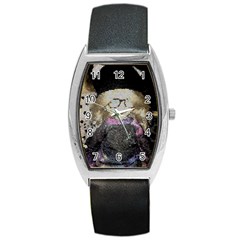 Cat Ears Doll Stained Glass Barrel Style Metal Watch by snowwhitegirl