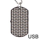 Coffee Beans Pattern Illustrator Dog Tag USB Flash (One Side) Front