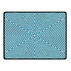 Lines Blue Repeating Textile Double Sided Fleece Blanket (small)  by Wegoenart