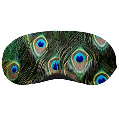Peacock Feathers Peacock Bird Sleeping Mask by Wegoenart