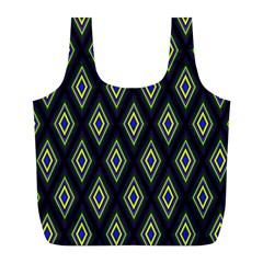 Colorful Diamonds Variation 2 Full Print Recycle Bag (l) by bloomingvinedesign