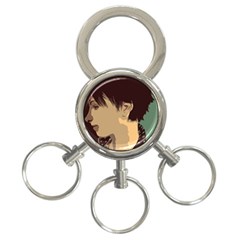 Punk Face 3-ring Key Chain by snowwhitegirl
