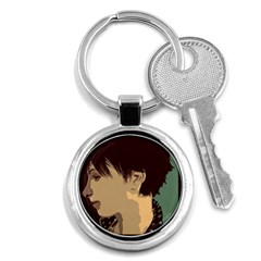 Punk Face Key Chain (round) by snowwhitegirl