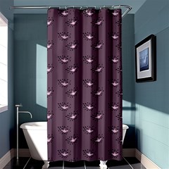 Zodiac Bat Pink Grey Shower Curtain 36  X 72  (stall)  by snowwhitegirl