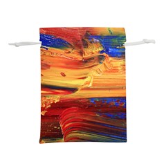 Rainbow Waves Lightweight Drawstring Pouch (l) by WILLBIRDWELL