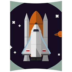 Rocket Space Universe Spaceship Back Support Cushion by Pakrebo